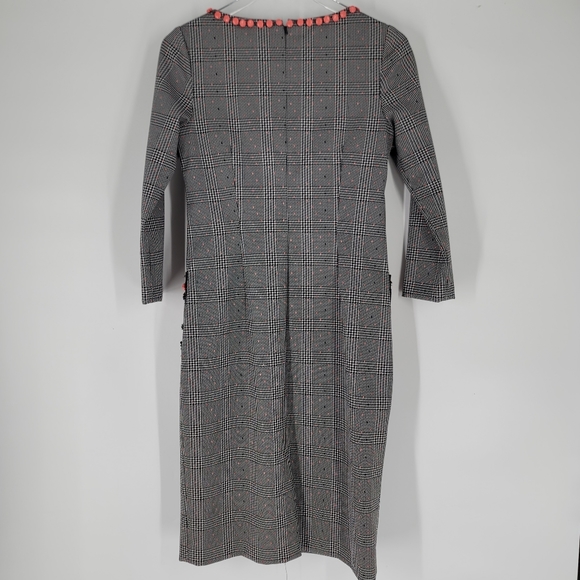 Rickie Freeman Teri Jon Houndstooth Embellished Modest Dress Size 4 - Picture 5 of 10